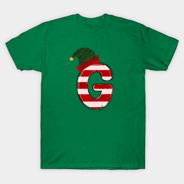 Letter G (Christmas Alphabet) T-Shirt by Pop Cult Store